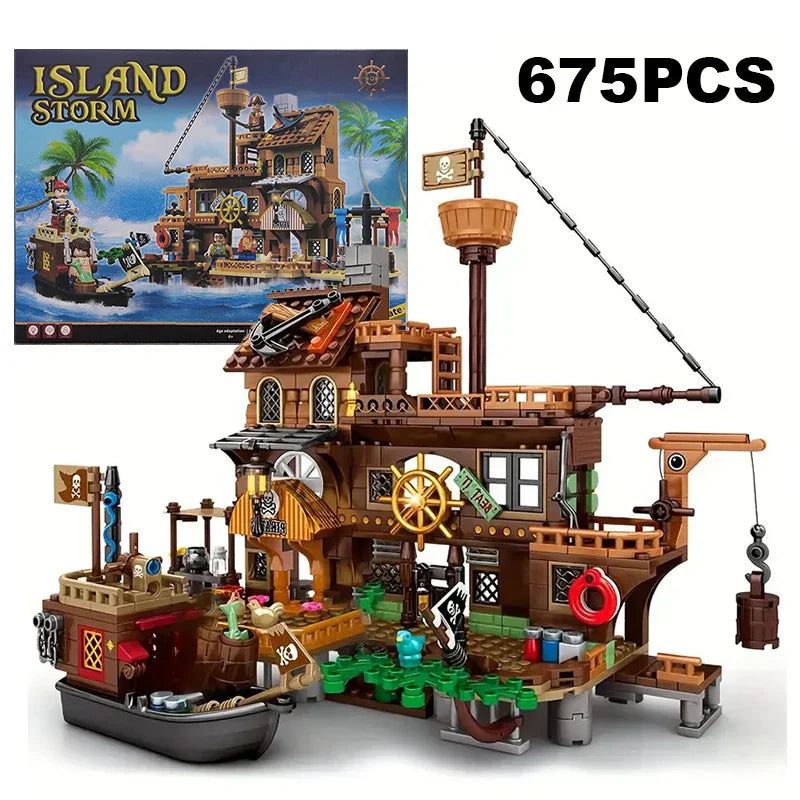 Pirate Island Fortress Building Blocks Set - Image 5
