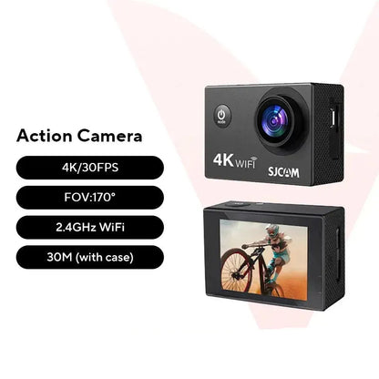 4K Action Camera 30M Waterproof Sports Cam Balck