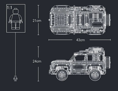 Technical Rover Defender Collector'S Building Blocks Set