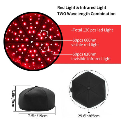 Hair Growth Cap LED Treatment Helmet Black - Image 7