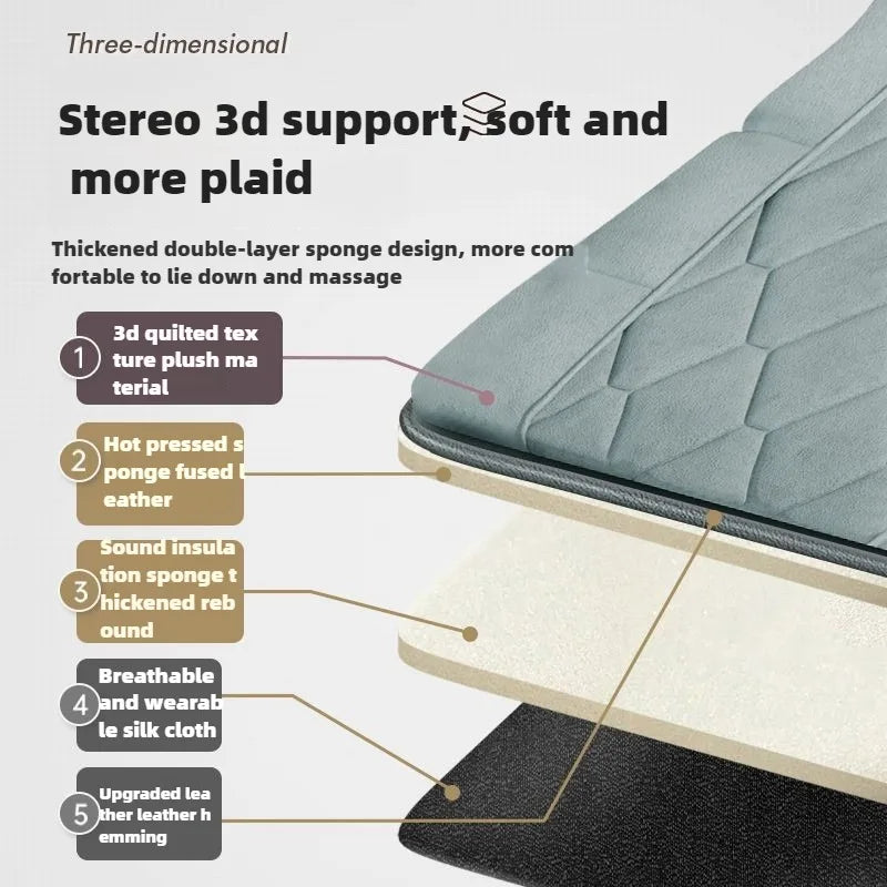 Electric Full Body Massage Mattress with Heat, Airbag, and Kneading Grey - Image 4