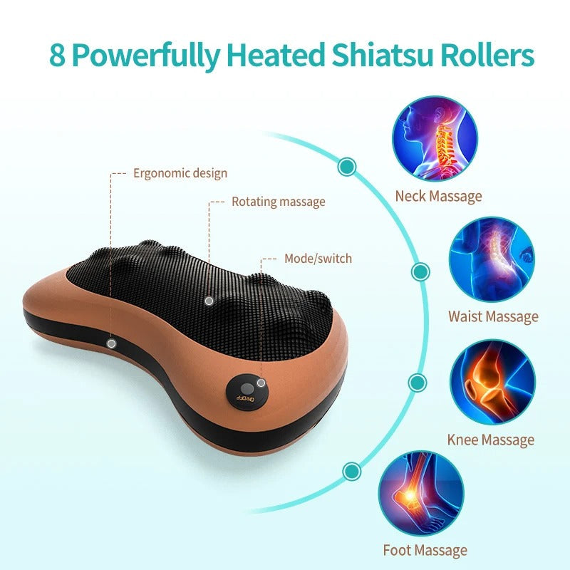Electric Shiatsu Neck and Back Massage Pillow - Image 3