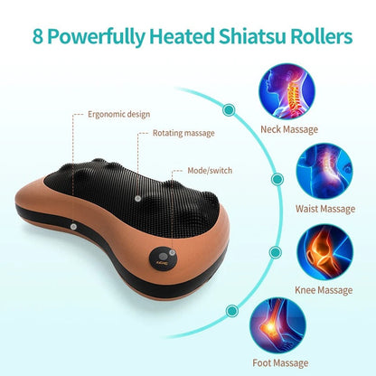 Electric Shiatsu Neck and Back Massage Pillow - Image 3