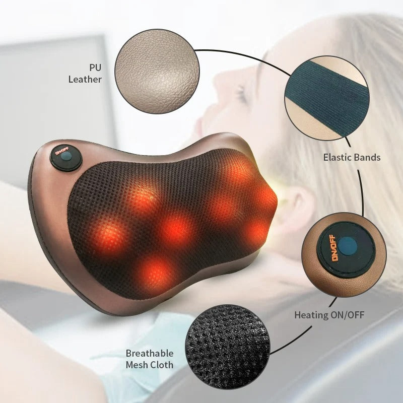Electric Shiatsu Neck and Back Massage Pillow - Image 4