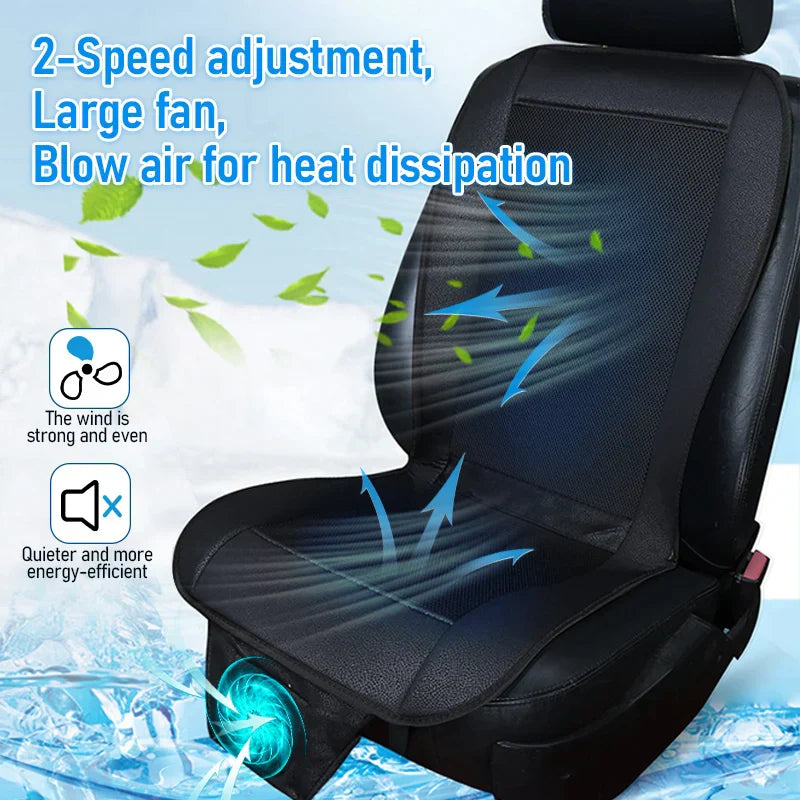 Spacer Car Cooling Seat Cushion-Fan  System Black - Image 6