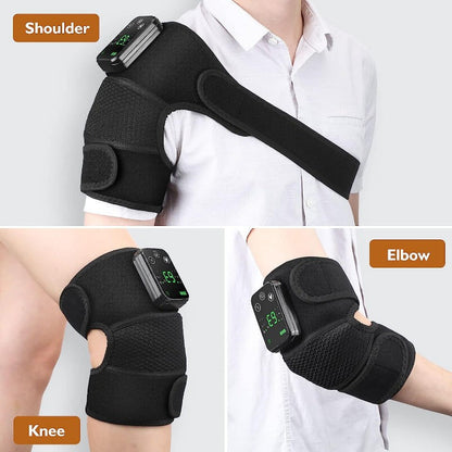 Cordless Heating Knee Pad With Massage Function - Black - Image 4