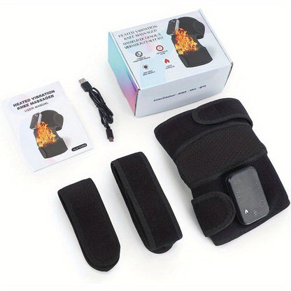 Cordless Heating Knee Pad With Massage Function - Black - Image 5