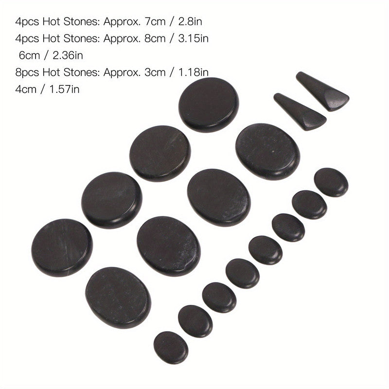 18Pcs Heated Basalt Massage Stones With Warmer Box - Image 4