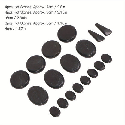 18Pcs Heated Basalt Massage Stones With Warmer Box - Image 4