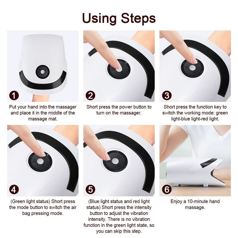 Rechargeable Hand Massager with Heat & Vibration Therapy - Image 3