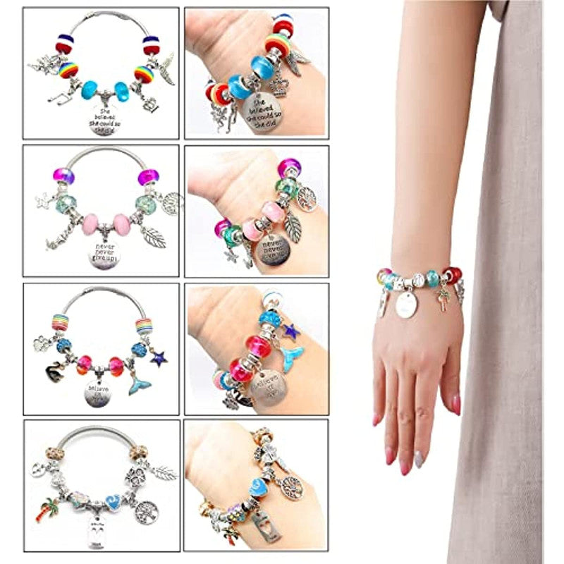 Unicorn & Mermaid Charm Bracelet Craft Kit for Girls - Image 2