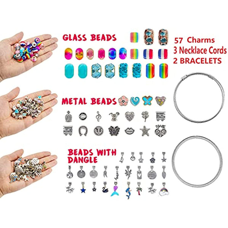 Unicorn & Mermaid Charm Bracelet Craft Kit for Girls - Image 3