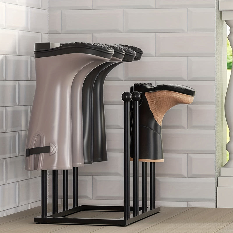 Black Metal Shoe Rack Organizer for Entryway - Image 4