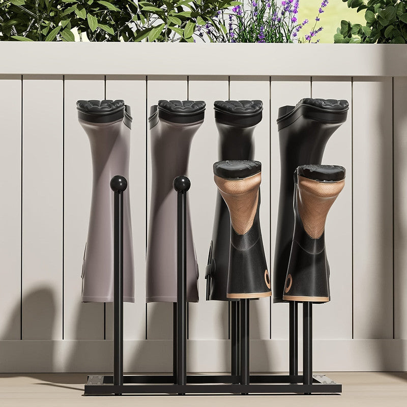 Black Metal Shoe Rack Organizer for Entryway - Image 7