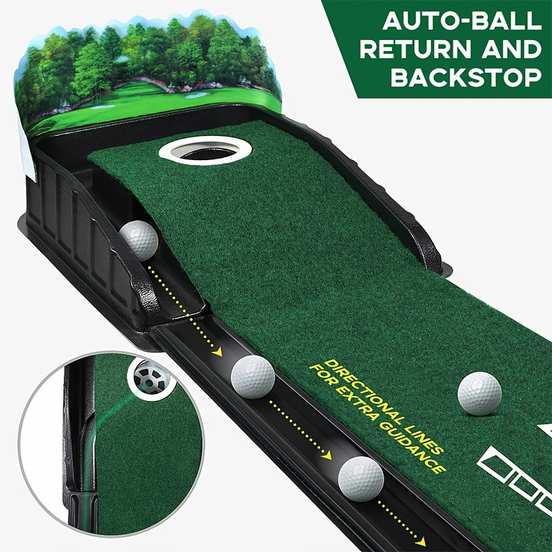 Golf Accelerator Indoor Putting Mat with Ball Return - Image 3