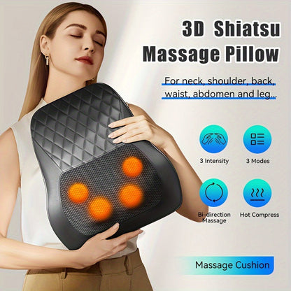 Heated Neck & Back Massager Pillow - Image 2