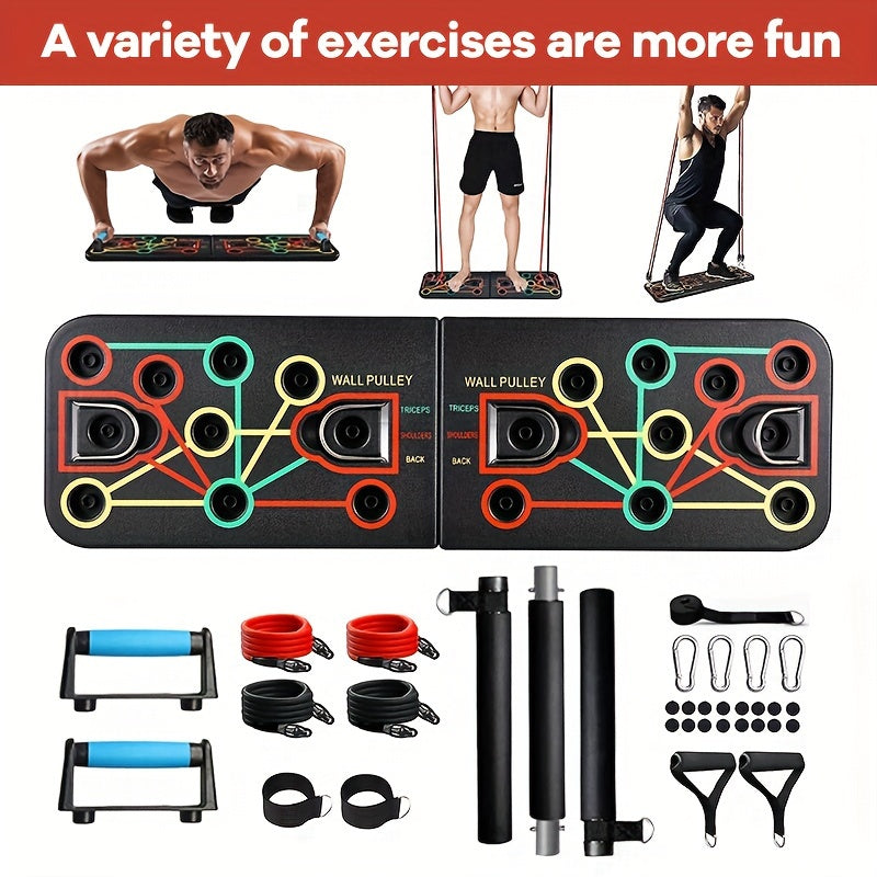 Push-Up Board Set with Resistance Bands - Image 3