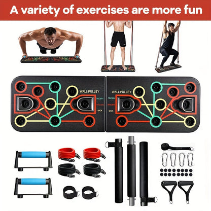 Push-Up Board Set with Resistance Bands - Image 3