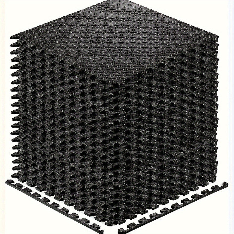 Interlocking Black EVA Fitness Mats Set (20pcs) - Image 3