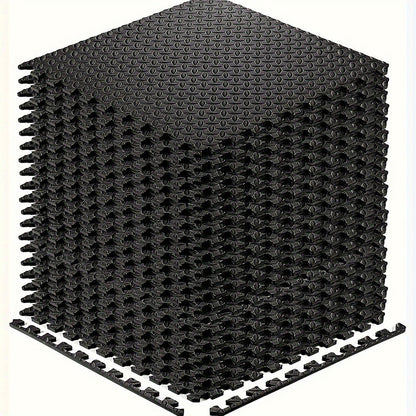 Interlocking Black EVA Fitness Mats Set (20pcs) - Image 3