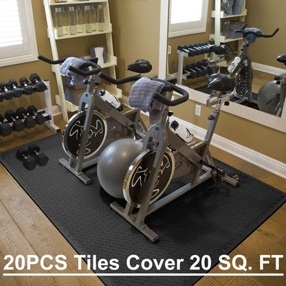 Interlocking Black EVA Fitness Mats Set (20pcs) - Image 5