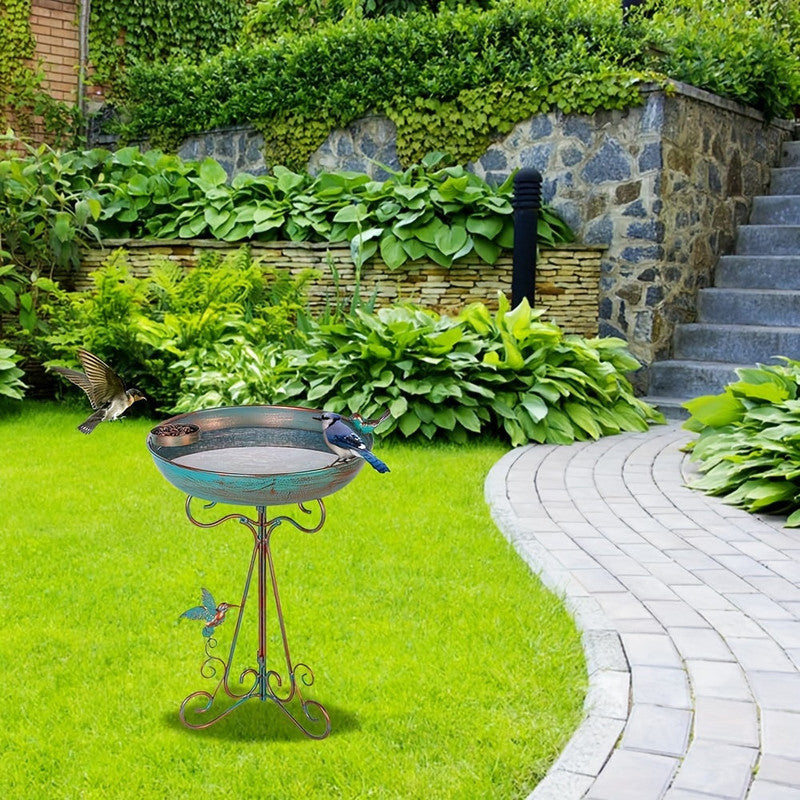 Bird Bath with Feeder Pedestal - Image 2