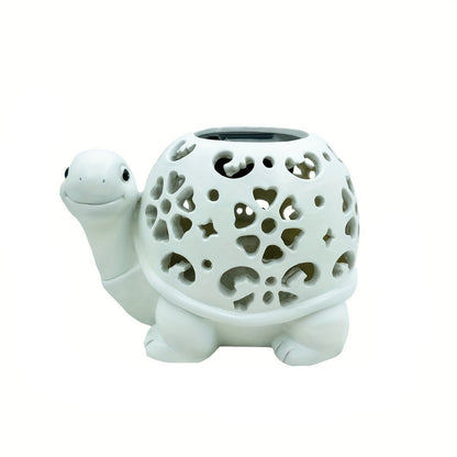 Solar Powered Turtle Light Resin Statue - Image 2