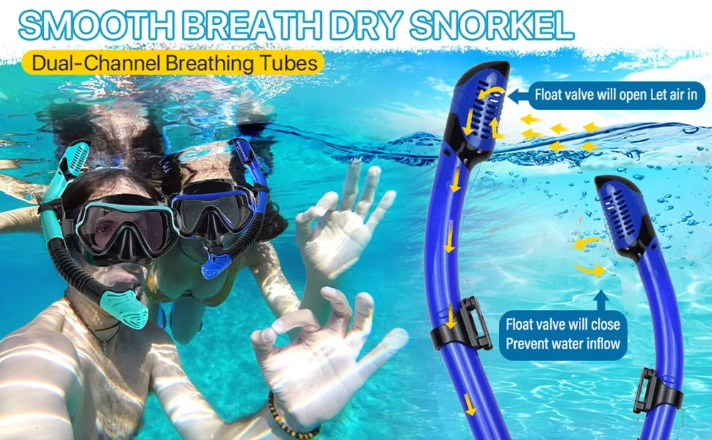 3-Piece Snorkeling Set with Fins and Mask - Image 2