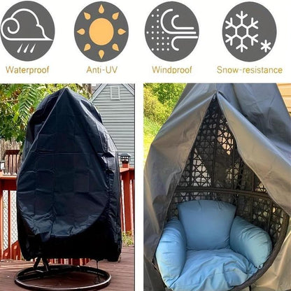 Heavy-Duty Hanging Egg Chair Cover with Zipper Closure - Image 2