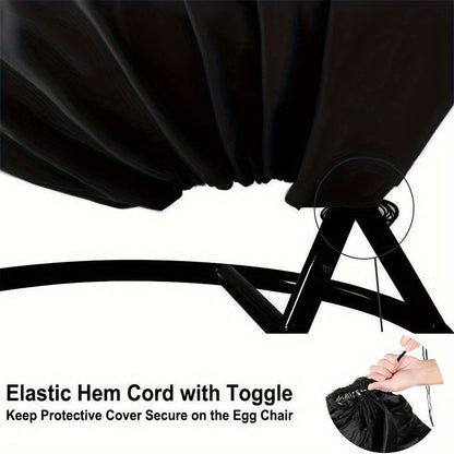 Heavy-Duty Hanging Egg Chair Cover with Zipper Closure - Image 5
