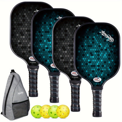 Pickleball Paddle Set 4-Pack Fiberglass Beginners - Image 4