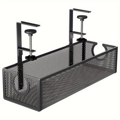 No-Drill Wire Organizer Under-Desk Cable Tray - Image 2