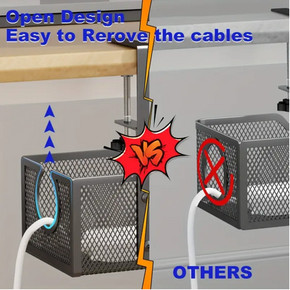 No-Drill Wire Organizer Under-Desk Cable Tray - Image 4