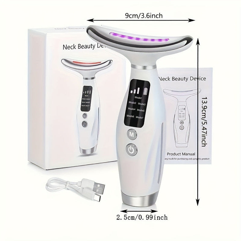 Neck & Face Massager Heated Skincare Tool (7-in-1) - Image 2