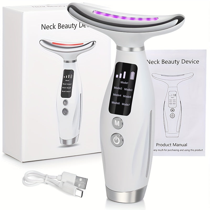 Neck & Face Massager Heated Skincare Tool (7-in-1) - Image 3