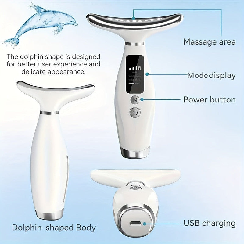 Neck & Face Massager Heated Skincare Tool (7-in-1) - Image 4