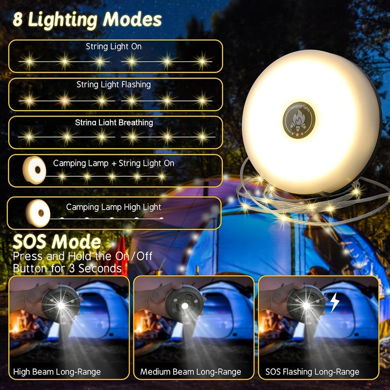 Rechargeable Camping String Lights with 5 Modes - Image 4