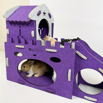 Felt Rabbit Hideaway Bunny Castle Indoor Habitat - Image 6