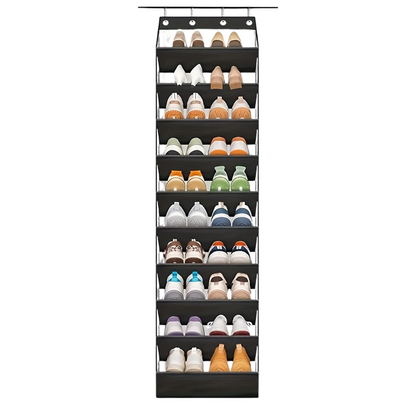 10-Tier Over-the-Door Foldable Shoe Organizer - Image 3