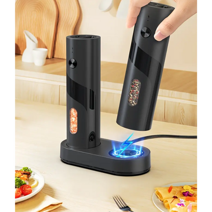 Electric Salt & Pepper Grinder Set with Charging Base (2 pcs) - Image 4