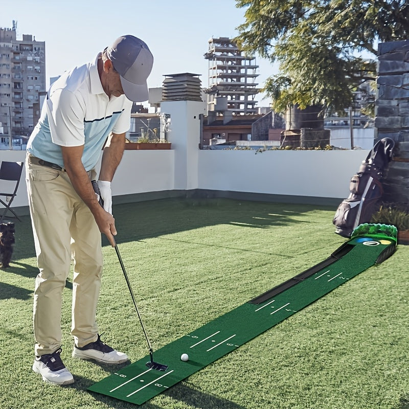 Golf Putting Mat Set with Ball Return System - Image 2