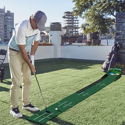 Golf Putting Mat Set with Ball Return System - Image 2