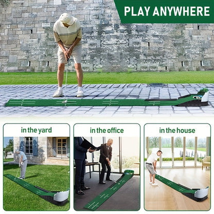 Golf Putting Mat Set with Ball Return System - Image 4