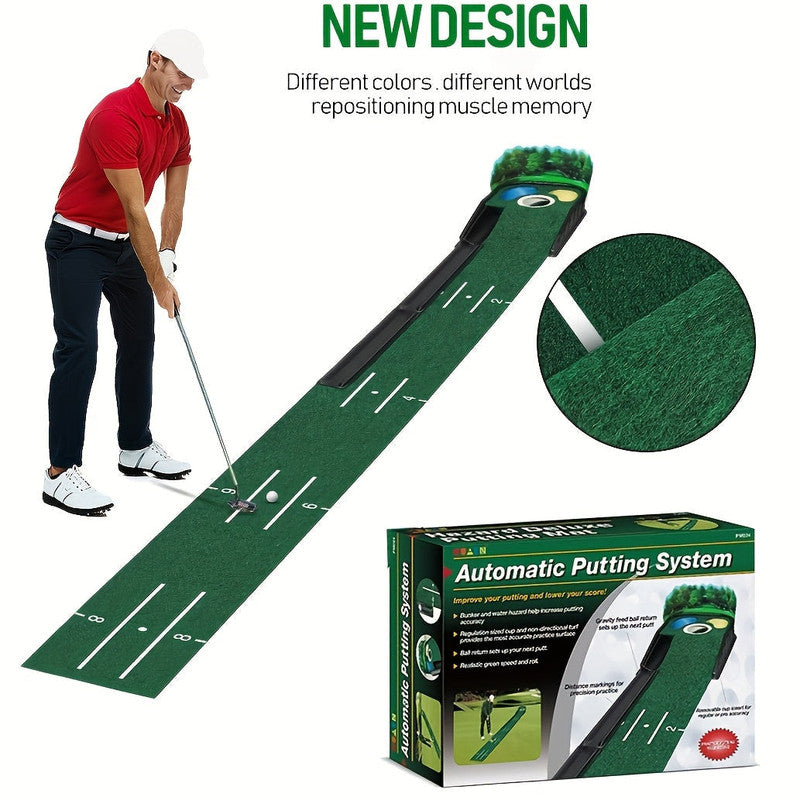 Golf Putting Mat Set with Ball Return System - Image 6