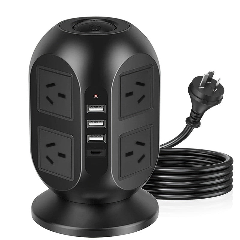 12-in-1 Tower Power Strip with USB - Image 3