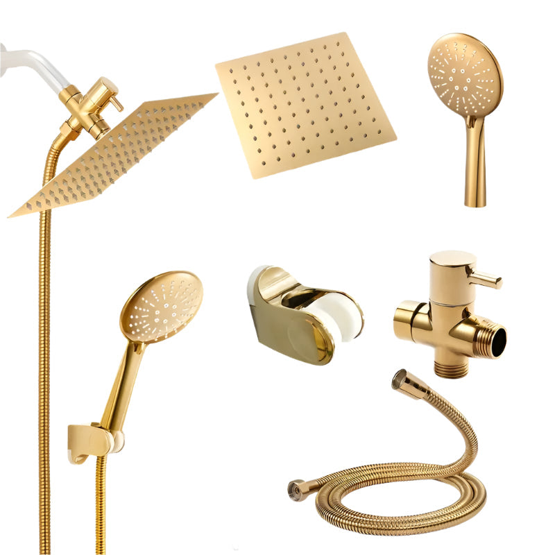 Golden Rainfall Shower Head Handheld Combo Set - Image 3