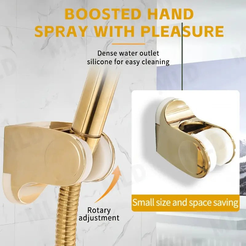 Golden Rainfall Shower Head Handheld Combo Set - Image 4