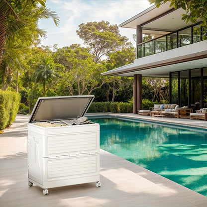 Outdoor Foldable Storage Box with Wheels - Image 3