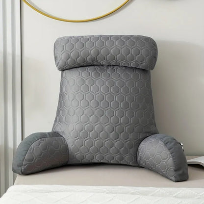 Cool Latex Reading Pillow with Armrests & Pockets