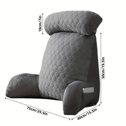 Cool Latex Reading Pillow with Armrests & Pockets - Image 2